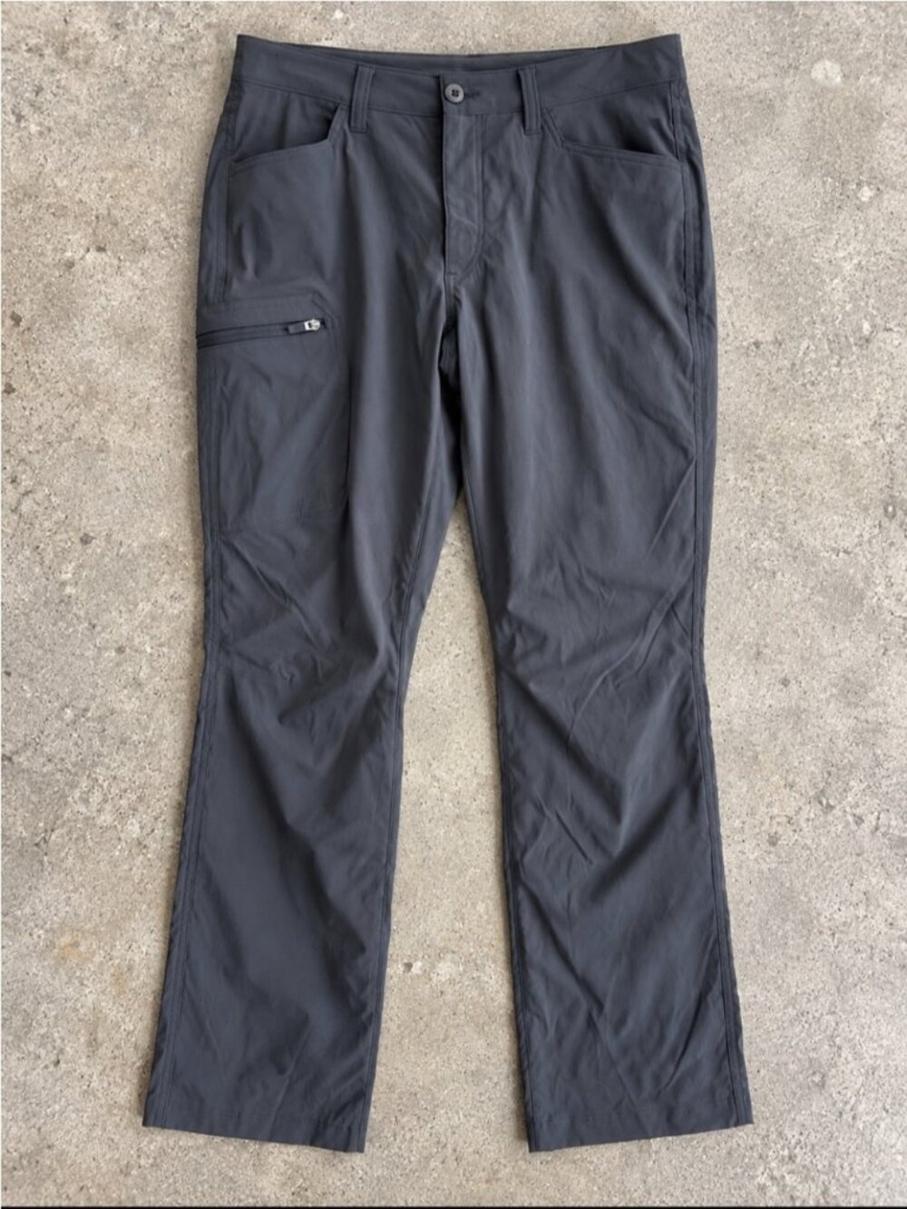 Eddie Bauer Mr Rainier Pants Men 32x34 Dark Smoke Stretch Hiking Nylon NEW